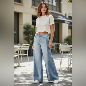 Tinseltown Light Blue Flare Jeans